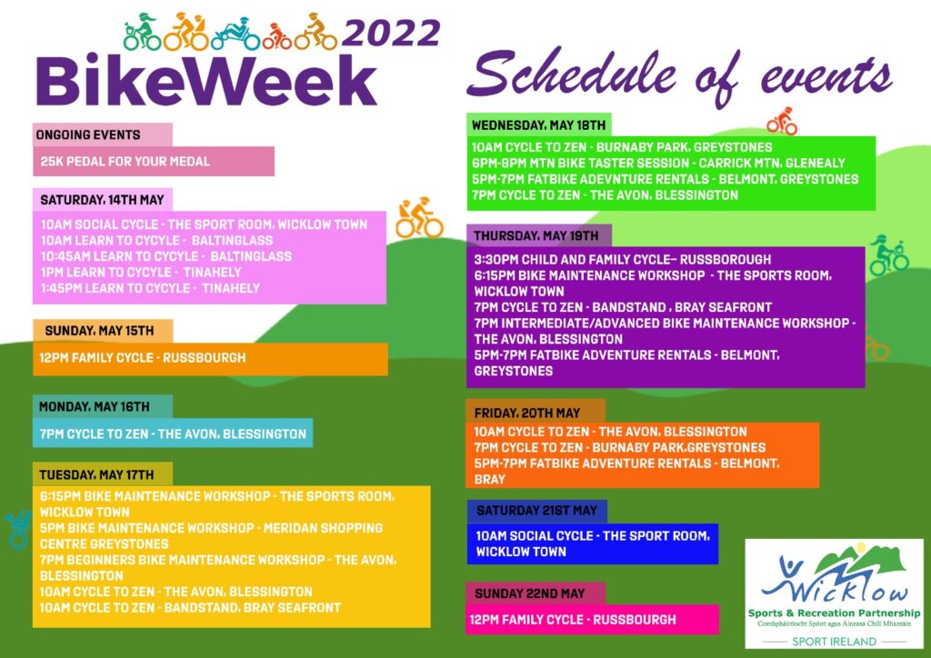 Bike Week 2022 Schedule Wicklow Local Sports Partnership