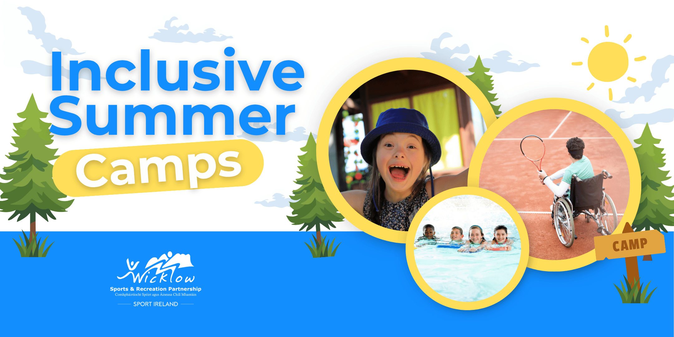 Inclusive Summer Camps (2) Inclusive Summer Camps Hero image showing the WLSP logo and images of children enjoying summer camp activities.